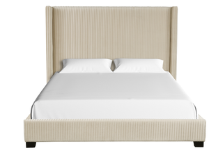 Cama Queen Ajustable y Convertible, Moderna, Tapizada, en Caja, Color Beige, con Mechones - Product Image 4