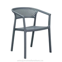 Conception simple moderne fabrication accoudoir chaise en plastique chaise d'extérieur chaises de jardin