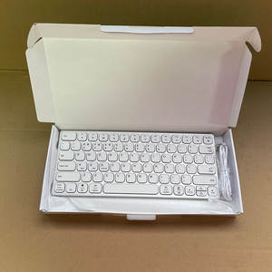 Nuova Tastiera Wireless Portatile 2.4Ghz Mini Type-C Ultra Sottile BT1 BT2 <span class=keywords><strong>BT3</strong></span> 78 Tasti Slim in Lega di Alluminio Ricaricabile - Product Image 4