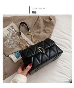 Sac à bandoulière matelassé populaire, sac à chaîne décontracté et tendance, sac pour femme à la mode, petit sac carré de style coréen - Product Image 6