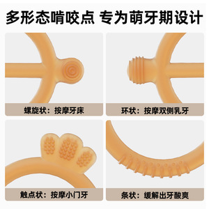 Anneau de dentition en silicone Meng Le, forme ronde, pour bébés de 0 à 24 mois - Product Image 5