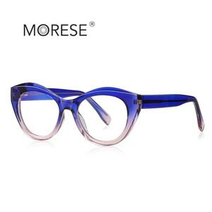 Lunettes de lecture XINLI2168 pour femmes, monture optique TR90 irisée, style œil de chat, verres transparents, vente en gros - Product Image 5