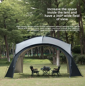 Carpa de Techo Abombado Negra Estándar, Toldo Protector Solar UV, Refugio para Acampar al Aire Libre, Resistente a la Lluvia, <span class=keywords><strong>Impermeable</strong></span> 2000-3000mm, <span class=keywords><strong>Plegable</strong></span> - Product Image 2