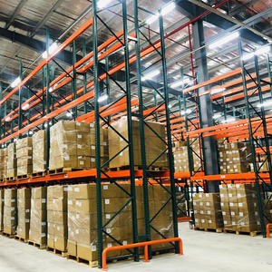 Étagère de stockage à double <span class=keywords><strong>colonne</strong></span> renforcée, super stable, pour empilage de marchandises, rack d'entrepôt, usage intensif - Product Image 4