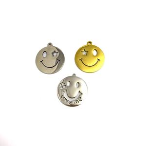 Cadenas de acero inoxidable para mujer con estilo de moda, mueca dulce y vanguardista para joyería de collar sonriente - Product Image 1