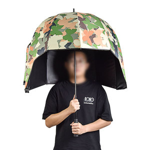 Nouvelle invention en <span class=keywords><strong>vente</strong></span> chaude, impression avec bandoulière, casquette de pluie résistante aux UV, imperméable, en forme de casque, parapluie - Product Image 2