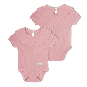 Combinaison bébé de haute qualité, rayures côtelées, jersey de coton tricoté, body bébé <span class=keywords><strong>fille</strong></span>, boutons pression, manches courtes, été - Product Image 4
