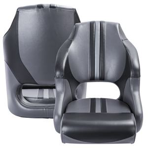 Marine Boot Deluxe Opvouwbare Bank Boot Stoelruimte Voor 2 Personen Dubbele Stoel Wit Met Donkerblauwe Naden - Product Image 2