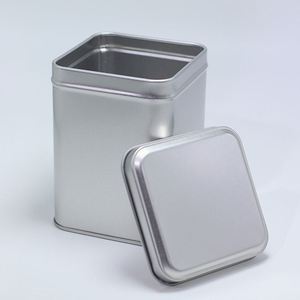 Customized Design square Airtight Tea Tin Canister Food Grade Printing Packing <b>Box</b> Empty sealed square Green <b>Metal</b> Tea Cans - Product Image 2