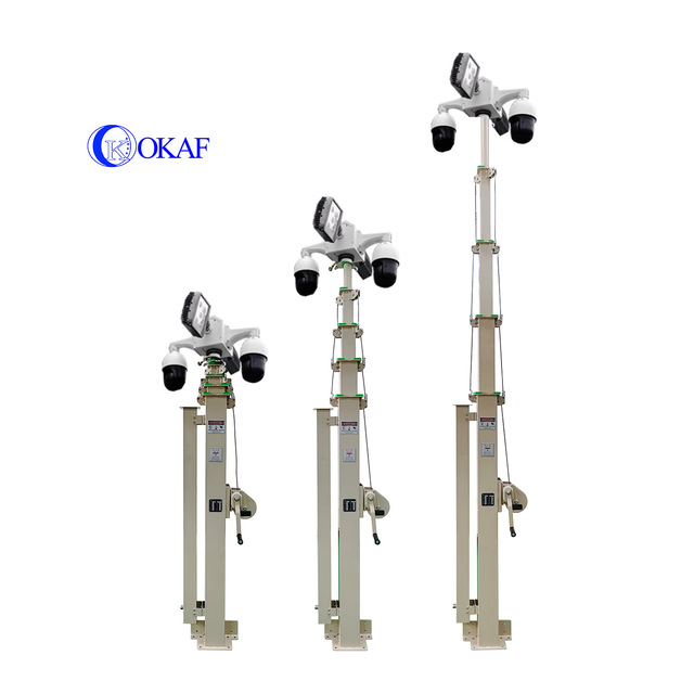 Best Selling Portable Telescopic Mast 10M Mobile Telecommunication Tower and Telescopic Antenna Mast Pole