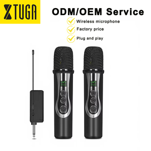Xtuga E-109 2.4GHz 3.5mm Receiver Lightweight Portable Karaoke Dynamic Microphone LED Light 20m Range Built-in Microphone - Product Image 1