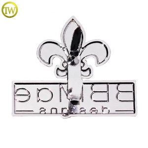 Acessórios para Fabricação de Bolsas Personalizadas: Placas de Metal Vazadas com Logotipos Redondos em Liga de Zinco e Letras, com Pino de Fixação - Product Image 3