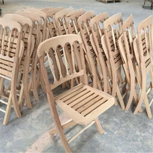 Paquete de asiento de silla Napoleón plegable de madera dorada, silla de Castillo plegable, silla plegable de boda, sillón de asiento de madera maciza para exteriores - Product Image 2