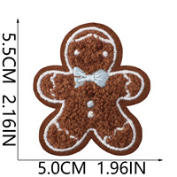 Nouveaux patchs thermocollants en chenille pour Noël, motifs bonhomme de neige, nœud couleur claire, chaussures et Père Noël brodés, pour la décoration