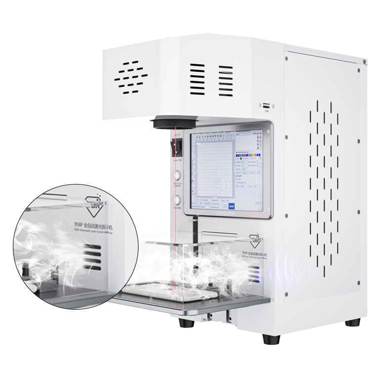 20W TBK 958F Original Newest Model  Laser Marking Separate Machine with Automatic Positioning Mold
