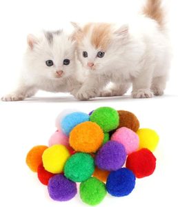 Jouets pour chat Pet 2023, écologiques, moyens, simples, mignons, amusants, boule en peluche extensible de 2,5 cm, créatifs, colorés, interactifs, pompons à mâcher - Product Image 2
