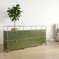 Meuble de rangement industriel moderne OEM en fer, style rétro de luxe, avec tiroirs durables, porte élégante et organisateur intégré, verrouillable