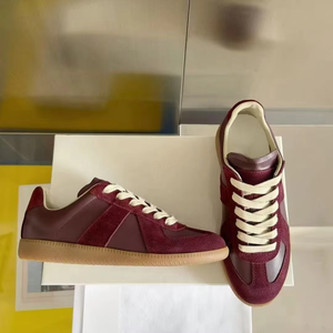 Luxury Designer <b>Sneakers</b> Vintage <b>Leather</b> Couple Lace-up Hand Painted Graffiti Street Trendy Breathable Anti-Slip Light Walking - Product Image 6