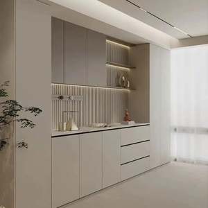 Modern Luxury Solid Wood Sideboard Cabinet Integrated Wine <b>Storage</b> Locker Simple Dining Living Room Furniture <b>Wall</b> <b>Mount</b> - Product Image 1