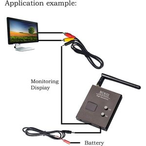 ตัวรับสัญญาณวิทยุไร้สาย40CH FPV WR832 5.8GHz สำหรับโดรนแข่งขันและมัลติคอปเตอร์ - Product Image 3