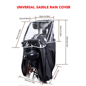 Housse de siège de vélo imperméable pour siège de vélo pour enfant, housse de pluie pour vélo pour siège arrière d'enfant avec fenêtre transparente - Product Image 5