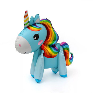 Carino meraviglioso giocattolo per bambini palloncino gonfiabile 3D unicorn stagnola palloncino - Product Image 2