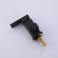 Contemporatry salle de bain baignoire robinet pont monté mat noir baignoire douche robinet ensemble 3 trous laiton cascade robinet de baignoire