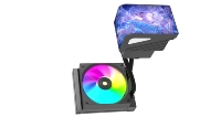 Top 3 refroidisseurs liquides pour processeur PC Cuverd 7 pouces, refroidissement par eau, ventilateurs à haut débit d'air, écran LED, refroidisseur liquide pour PC