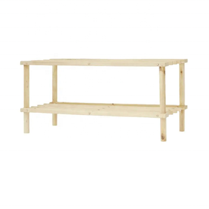 Meilleure Vente : Organisateur de Chaussures Convertible Traditionnel en Bois de <span class=keywords><strong>Sapin</strong></span> Naturel à 2 Niveaux pour Salon et Salle à Manger - Product Image 2