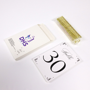 Tùy chỉnh màu sắc in ấn 350GSM giấy nghệ thuật Wedding thiệp chúc mừng lễ hội thẻ với Vàng foiling và 31 cái Bảng số - Product Image 5