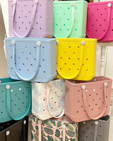 Sac de plage imperméable en EVA, sac à main structuré en silicone, aspect EVA, pour les voyages d'été et les activités de plage