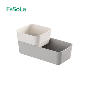 Double Layer Drain Basket Square <b>Stackable</b> Fruit Snack <b>Storage</b> <b>Box</b> With Peel Tray For Living Room Kitchen Use - Product Image 3