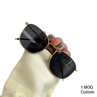 Nouvelles lunettes de soleil 2026 : style carré créatif, matériau métallique, résistantes aux UV, logo personnalisé, minimum 1 pièce