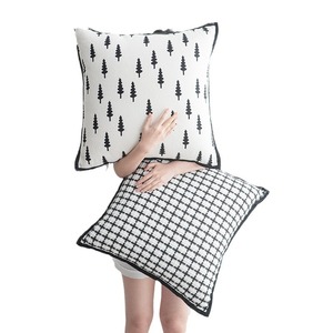 Funda de almohada con diseño abstracto moderno, funda de almohada trasera de gama alta, funda de almohada blanca y negra, funda de cojín de lujo decorativa para sala de estar - Product Image 6