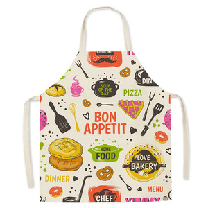 Hamburguesa Pizza Donut Comida Imprimir Lino Hogar Hornear Chef Delantal - Product Image 3