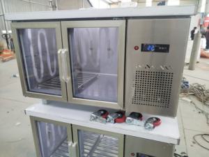 Établi de réfrigérateur en acier inoxydable à température unique avec éclairage LED Refroidisseur de réfrigérateur à 2 portes en <span class=keywords><strong>verre</strong></span> - Product Image 4