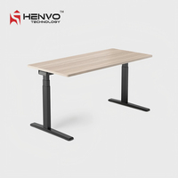 Bureau électrique réglable en hauteur à double moteur 3 niveaux, ergonomique, pour le travail assis-debout à domicile ou au bureau, certifié BIFMA
