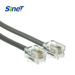 Câble plat <span class=keywords><strong>RJ45</strong></span> CAT 3 UTP sur mesure OEM, assemblage de fil <span class=keywords><strong>téléphonique</strong></span>, <span class=keywords><strong>cordon</strong></span> de raccordement <span class=keywords><strong>RJ11</strong></span>, câble réseau, câbles de communication, noir/gris - Product Image 4