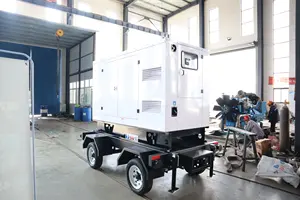 Generator diesel senyap 100kva, harga murah dan dapat diandalkan 100 kva 80kw dengan penutup galvanis listrik dan trailer seluler