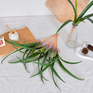 Bouquet de feuilles d'orchidée artificielle Laixing en PVC, verdure pour la décoration de la maison, jardinage de balcon avec herbe - Product Image 2