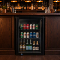 Réfrigérateur de bar sous comptoir avec porte vitrée certifiée CE pour la présentation des boissons