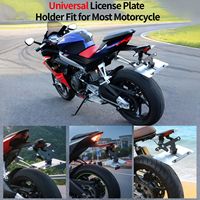 Support de plaque d'immatriculation pliable électrique télécommandé pour moto/vélo, modification de la queue courte, 22*10CM
