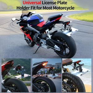 Soporte Plegable para Matrícula de Motocicleta/Bicicleta, Eléctrico, con Control Remoto, Modificación de Cola Corta, 22*10CM - Product Image 6