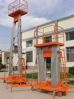Plateforme élévatrice à double mât en aluminium ou élévateur à double poteau en alliage d'aluminium pour travaux en hauteur