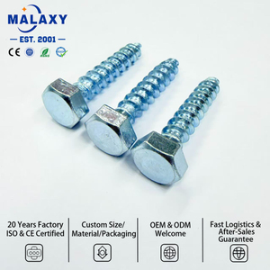 Vis à bois à tête hexagonale en acier inoxydable Malaxy A2, vis autotaraudeuses pour projets en bois lourds - Product Image 1