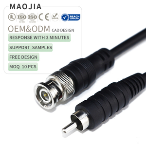 Chất Lượng Cao <span class=keywords><strong>BNC</strong></span> Nam Để <span class=keywords><strong>RCA</strong></span> Nam An Ninh Máy Ảnh Đồng Trục Kết Nối Hỗn Hợp Jack Chuyển Đổi Adapter Âm Thanh Nhảy Cáp Màu Đen 1M - Product Image 1