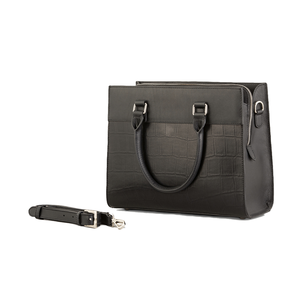 Sac fourre-tout en cuir de crocodile bordeaux avec fermeture à glissière, deux poignées, style minimaliste, toutes saisons, sac à bandoulière pour femmes de BD - Product Image 5