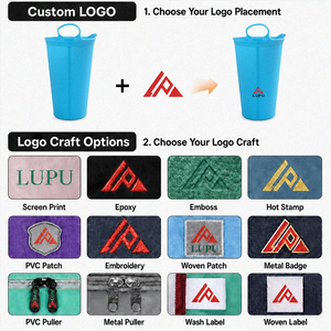 Gobelet d'eau pliable LUPU en TPU, récipient souple portable, logo personnalisé, bouteille d'eau réutilisable et pliable pour la randonnée, le camping et la course à pied - Product Image 5