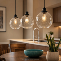 Abat-jour en verre texturé bulle, pièce de rechange pour lustre multi-têtes ou suspension