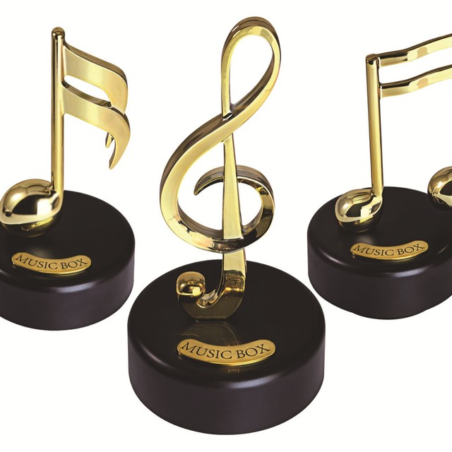 Wholesale Musical Note-shaped Music Boxes, logo Customization Available.